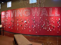 The Giving Wall Visualspicer Com Church Christmas Decorations Christmas Stage Design Christmas Stage