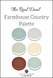 If you're looking for a more adventurous style, muted greens and pinks are the new neutrals when talking about paint color trends in 2019. The Best Modern Farmhouse Paint Colours Benjamin Moore Country Paint Colors Farm House Colors Farmhouse Paint Colors