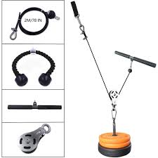 Injured my foot so i will be working out at home for a few days. 2m 2 5m Pulley Cable Machine System Diy Muscle Strength Loading Pin Tricep Rope For Triceps Pull Down Home Gym Fitness Equipment Big Deal E43c Cicig