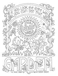 Secret Garden Coloring Page Frances Hodgson Burnett Etsy In 2020 Garden Coloring Pages Secret Garden Coloring Book Coloring Pages