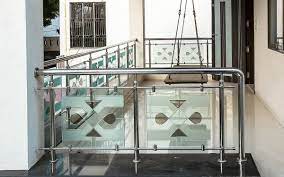 Pin By Sakthikumar Selvaraj On Glass Art A V M Balcony Glass Design Steel Railing Design Balcony Railing Design