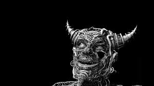Welcome stranger, you can login. Minimalism Black Background Digital Art Monochrome Creature Face Horns Smiling Wires Looking Up Wallpapers Hd Desktop And Mobile Backgrounds