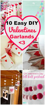 Valentines Day Diy Garlands 10 Easy Garland Wall Art Ideas For Feb Diy Valentines Decorations Valentine S Day Diy Valentines Diy