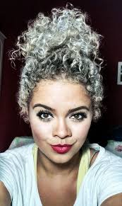 I D Never Do This Color To My Hair But It Does Look Amazingly Dramatic Curly Hair Styles Beautiful Gray Hair Curly Hair Styles Naturally