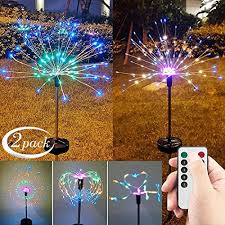 2pcs Solarleuchte Garten 105 Led Solar Feuerwerk Licht 8 Beleuchtungsmodi Diy Draussen Landschaft Licht Wetterfest Beleuc Solarleuchten Solar Licht Solarlampe