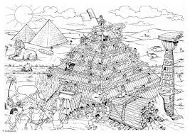 Join our family travelling around the world to see its famous sites in this delightful colouring page of the pyramids in egypt. Coloring Page Building A Pyramid Free Printable Coloring Pages Img 5515