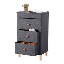 Many people prefer to have a night stand that's about the same height as their mattress for easy access. Kamiler 3 Drawer Dresser Nightstand Beside Table End Table Storage Organizer Tower Unit For Bedroom Hallway Entryway Closets Removable Fabric Bins No Tool Required To Assemble Buy Online At Best Price In