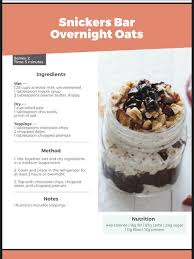 Low calorie oats is usually something people tend to get sick of. Snickers Overnight Oats Low Calorie Overnight Oats Overnight Oats Healthy Easy Overnight Oats Healthy Clean Eating