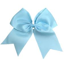 Buy colorful head bows for your beautiful baby girls from babyblingbows.com. 1 Light Blue Cheer Bow For Girls 7 Large Hair Bows With Ponytail Hold