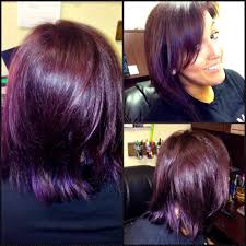 Biolage Plant Based Hair Color Swatches My New Plum Hair I Used Matrix Color Sync 5v With Some Red Kicker And Pravana Vivids In Violet On The Bottom Matrix Hair Color Plum Hair Hair Color Formulas