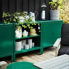 Kolbjorn Skap Inne Ute Gronn Ikea In 2020 Outdoor Shelves Ikea Outdoor Patio Storage
