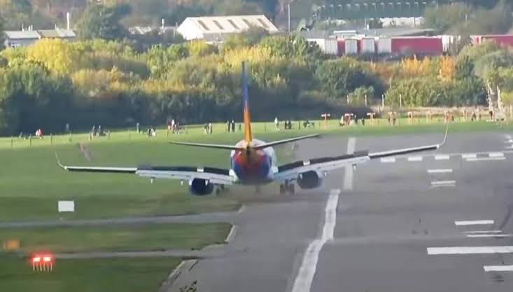 A Jet2 Boeing 737 veered off the runway during landing at Birmingham