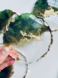 Resin Coasters Green Coasters Round Coasters Gold Leaf Etsy In 2021 Resin Design Diy Resin Art Resin Crafts