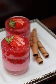 The name panna cotta is not mentioned in italian cookbooks before the 1960s. Strawberries Panna Cota Masam Manis