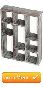 Miniatures and small treasures can get lost easily if not stored safely, this display case would be a this shelf is absolutely perfect for my crystal collection. Mygift 15 Inch 9 Compartment Torched Wood Freestanding Wall Mountable Shadow Box Display Shelf