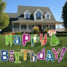 The building sign letters are for outdoor business. Buy Uratot 15 Pack Happy Birthday Letters Yard Sign Card Colorful Happy Birthday Lawn Sign Outdoor Lawn Decorations Letters Happy Birthday Yard Sign With Stakes Online In Turkey B08fc3cndg