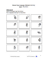 The spanish alphabet is easy to learn — it differs by only one letter from the english alphabet. Asl Sign Language Alphabet Receptive Skill Practice Matching Cutting