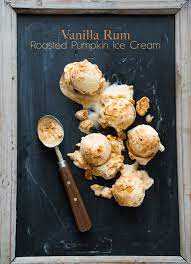 Vanilla Rum Roasted Pumpkin Ice Cream Recipe Recipe Pumpkin Ice Cream Recipe Ice Cream Recipes Pumpkin Ice Cream