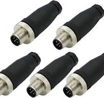 Amazon.com: FOWIUNYE 5Pcs M12 5 Pin Male Connector, A Code ...