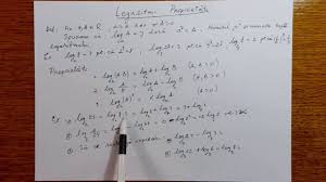 Logaritmi Proprietati Algebra Clasa A X A 100104 01 Youtube