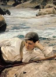 On his holidays, detail, 1902; Alexander McCulloch painted by Singer  Sargent.