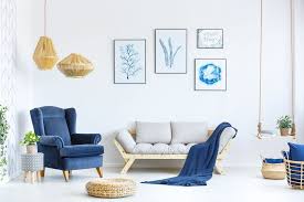 Mavi Dekorasyon Fikirleri Dekorasyonda Mavi Ile Uyumlu Renkler Minimalist Oturma Odalari Mavi Oturma Odasi Ev Dekoru