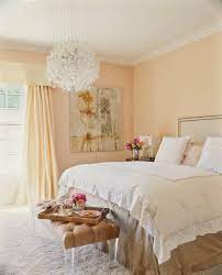 Blue is a universal favorite and has a calming effect, and this particular shade feels stable and soothing. The Wall Color Apricot 30 Ideas And Tips To Combine Home Decor Peach Bedroom Home Interior Design