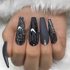 Check spelling or type a new query. Glitter Acrylic Nails Coffin Black Novocom Top