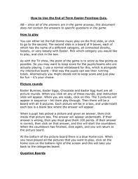 Easter End Of Term Pointless Quiz Teaching Resources