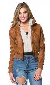Plus Size Sweater Insert Leather Bomber Jacket In Tan Leather Bomber Jacket Leather Flight Jacket Plus Size Sweaters