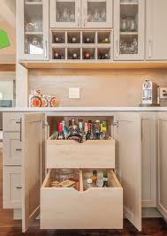 Lower Cabinets As Deep Drawers Not Shelves Built In Wine Rack Interior Design Kitchen Kitchen Drawer Organization