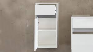 Trendteam smart living badezimmer hochschrank schrank sol, 35 x 191 x 31 cm in korpus weiß, front weiß hochglanz mit… Bad Kommode Sol Badschrank In Weiss Melamin Hochglanz Hangend