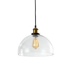 Clear Glass Dome Pendant Light Ceiling Lights Salty Coffee