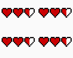 Legend Of Zelda Heart Containers Love Notes Pixel Tattoo Zelda Birthday Pixel Heart Tattoo
