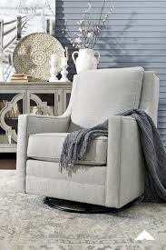Kambria Frost Swivel Glider Accent Chair By Ashley Furniture Crisp And Cool But Not Without Its Own Curves This Accent Chairs Swivel Glider Ashley Furniture