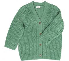 Deep sea diamond by drops design. Maed For Mini Swanky Snake Knitted Cardigan Fringes Sea Green O