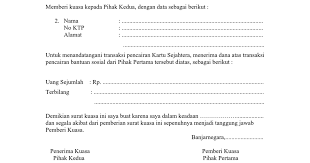 Umumnya setiap karyawan mendapatkan gaji, gaji. Contoh Surat Kuasa Pengambilan Uang Bantuan Sosial Id Lif Co Id