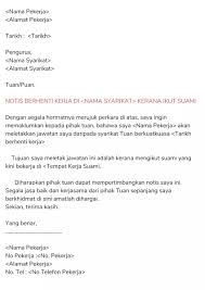 Hokloksiu sanjoyo (ajbs group) dengan pt. 19 Contoh Surat Perletakan Jawatan Kerana Mengikut Suami