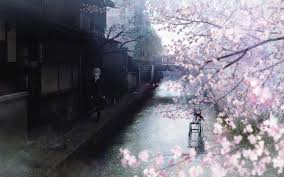 Anime temple sakura gaia shrine night garden background downloads wallpapers zen zomg zerochan desktopnexus goodies desktop. 10 Spring Anime Desktop Background