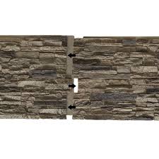 Renovating your exterior or interior project just got faster and easier than before with our lightweight and durable faux stone urethane panels that install in minutes. Ekena Millwork 45 3 4 In X 24 1 2 In Canyon Ridge Stacked Stone Stonewall Faux Stone Siding Panel Pnu24x48cncb The Home Depot