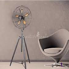 Relying on just one source of lighting won't always provide you with the light your space needs, so adding in a table lamp or two is the perfect solution. Five Light Industrial Whimsical Iron Fan Large Led Floor Lamp Led Floor Lamp Large Floor Lamp Iron Fan