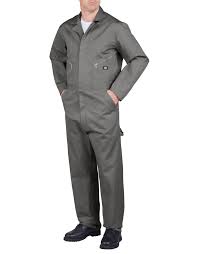 Deluxe Cotton Long Sleeve Coveralls Gray Mens Coveralls Dickies Coveralls Cotton