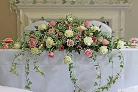 Pin By Rebecca Powers On Wedding Flowers Table Flower Arrangements Bridal Table Flowers Wedding Table Flowers