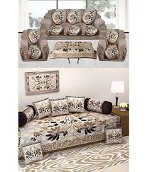 From leather to fabric and more, you can find the living room seating you need to outfit your home. Laying Style Diwan Set Of 8 Pieces Combo With Cotton Floral Sofa Covers For Living Room 5 Seater And Center Table Cover Standard Brown Amazon In Home Kitchen