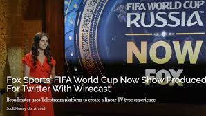 Hulu + live tv, fubotv, at&t tv now, and youtube tv both have applications for ios and android mobile devices. Fox Sports Fifa World Cup Now Show Produced Live For Twitter With Wirecast Broadfield News