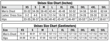 up to date size chart 28 equals 2019