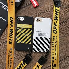 Hot Hip Hop Tendenza Strada Off White Caso Della Copertura Molle Del Silicone Per Il Iphone 6 6 Piu S 7 7 Piu 8 White Iphone Case White Phone Case Phone Cases
