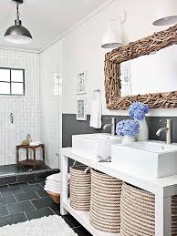 From nautical mirrors to anchor wall art! Beach Bathroom Decor Better Homes Gardens