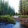 It's a very realistic sketch of wild nature and water reflection. 1