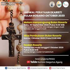 Perayaan Awal Bulan Rosario Okt 2020 Ekaristi 1 Oktober Rosario